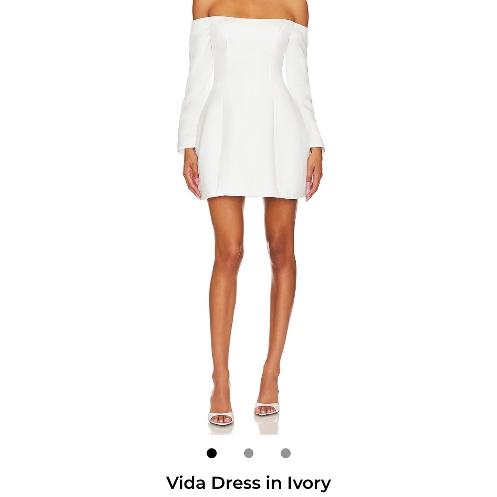 Off-Shoulder Ivory Mini Dress